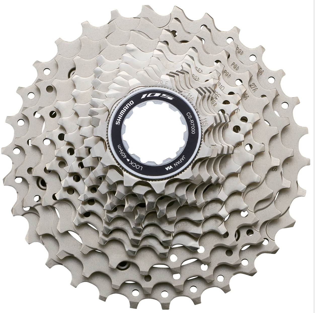 Bicycle cassette — count the sprockets to find the speed